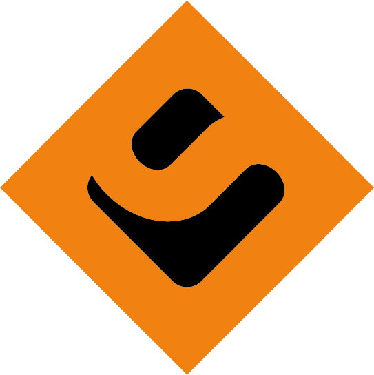 logo luca santacaterina arancione e nero