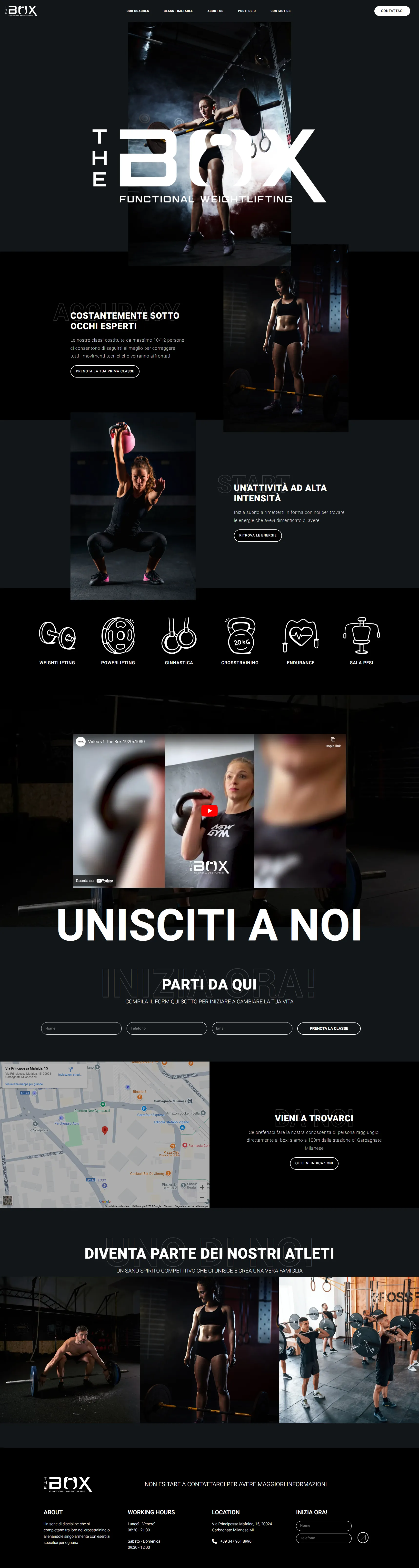 screenshot sito web the box garbagnate desktop